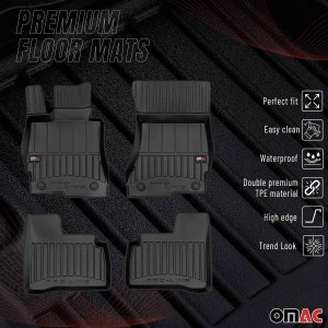 Mercedes S Class Floor Mat - Omac - Premium TPE - Black - '05-'13 Mercedes S Class Floor Mat - Omac - Premium TPE - Black - '05-'13